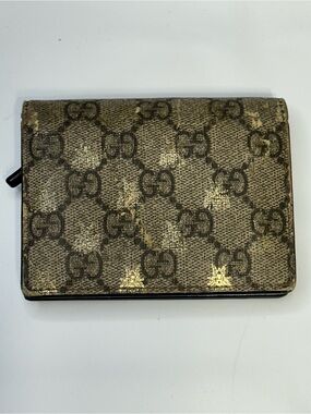Gucci Supreme Monogram GG Bifold Wallet 508757 11cm x 8cm